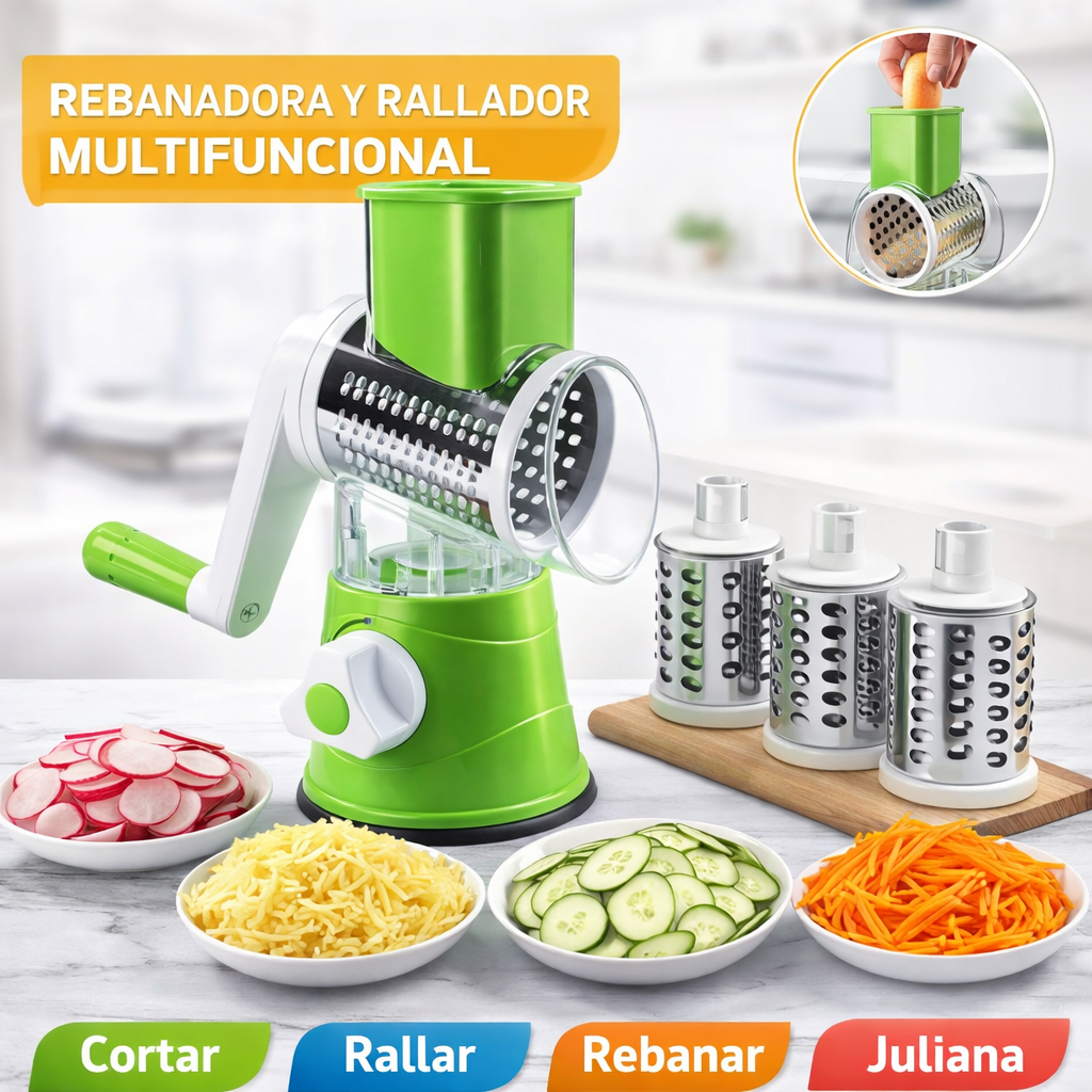 Rebanadora y rallador Multifuncional